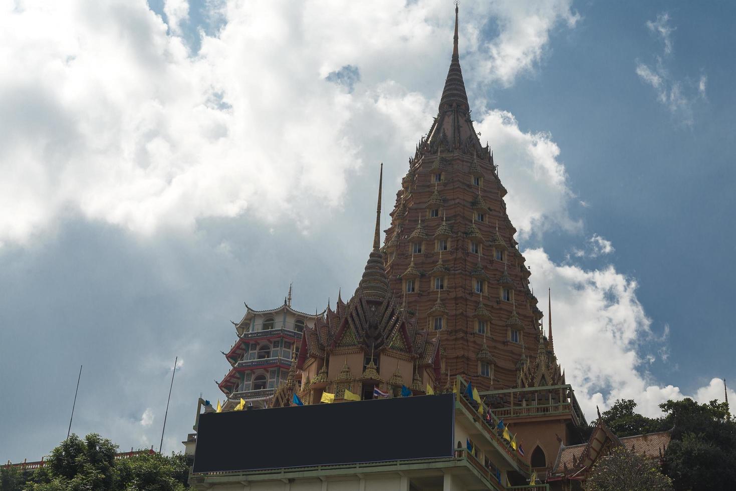 Buddha temple at the top in Thailand. photo