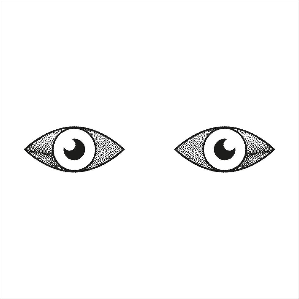 vector design of a pair of eyes looking ahead