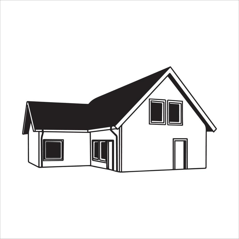minimalist house vector design illustration