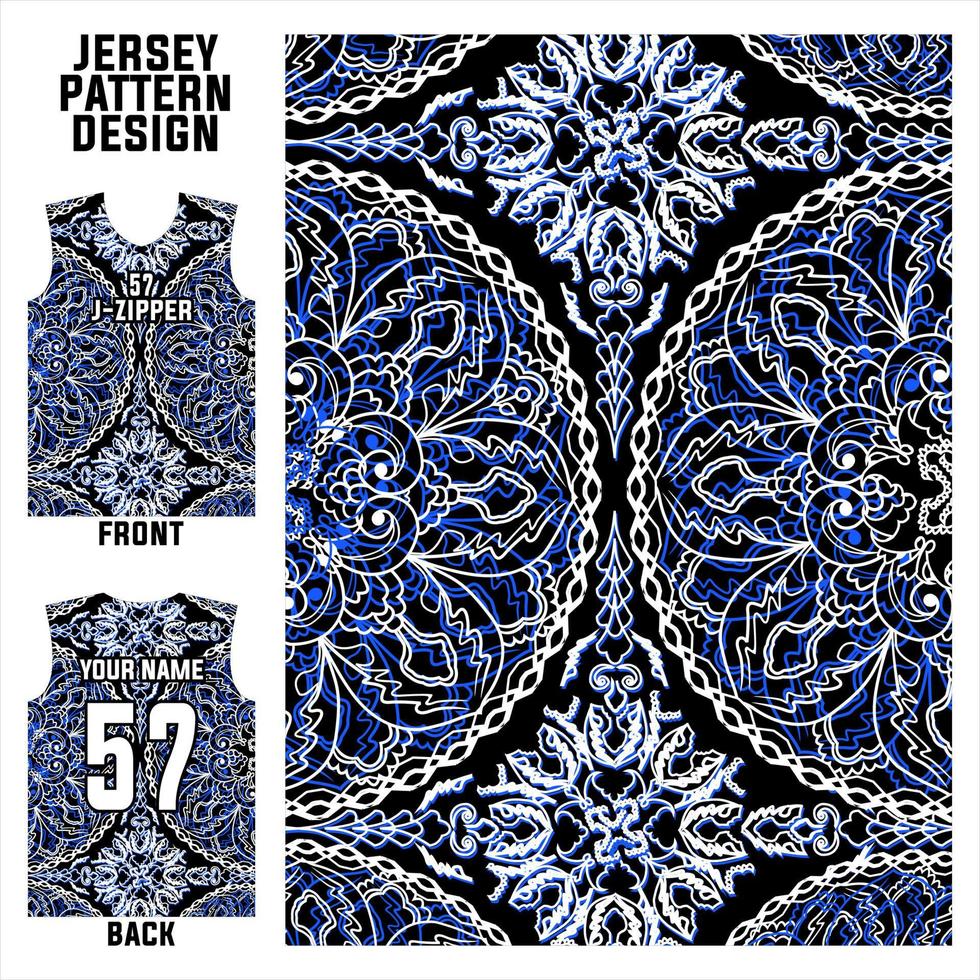 concepto abstracto vector plantilla de patrón de jersey para impresión o sublimación uniformes deportivos fútbol voleibol baloncesto deportes electrónicos ciclismo y pesca