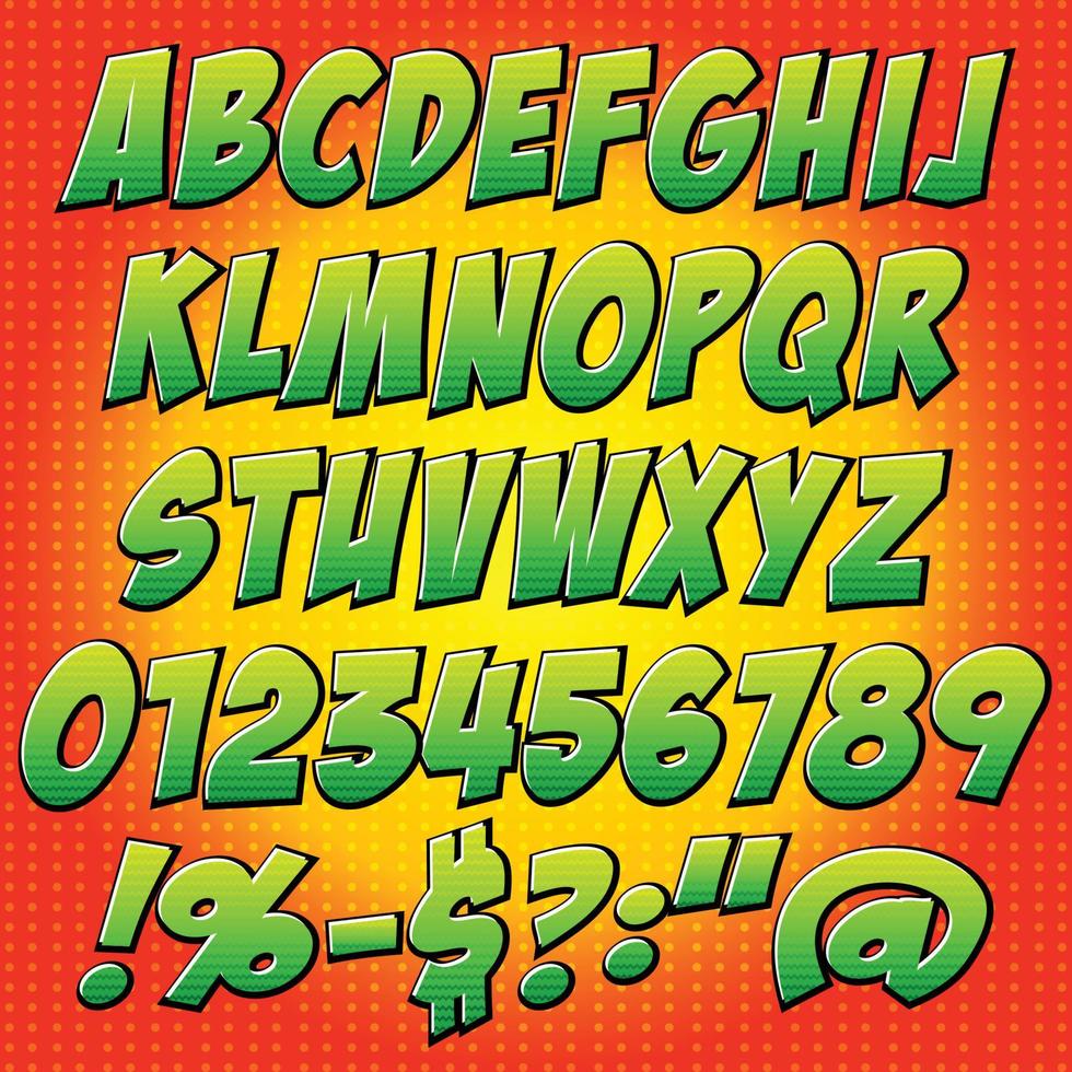 comics style alphabet collection set. Illustrator Vector Eps 10.