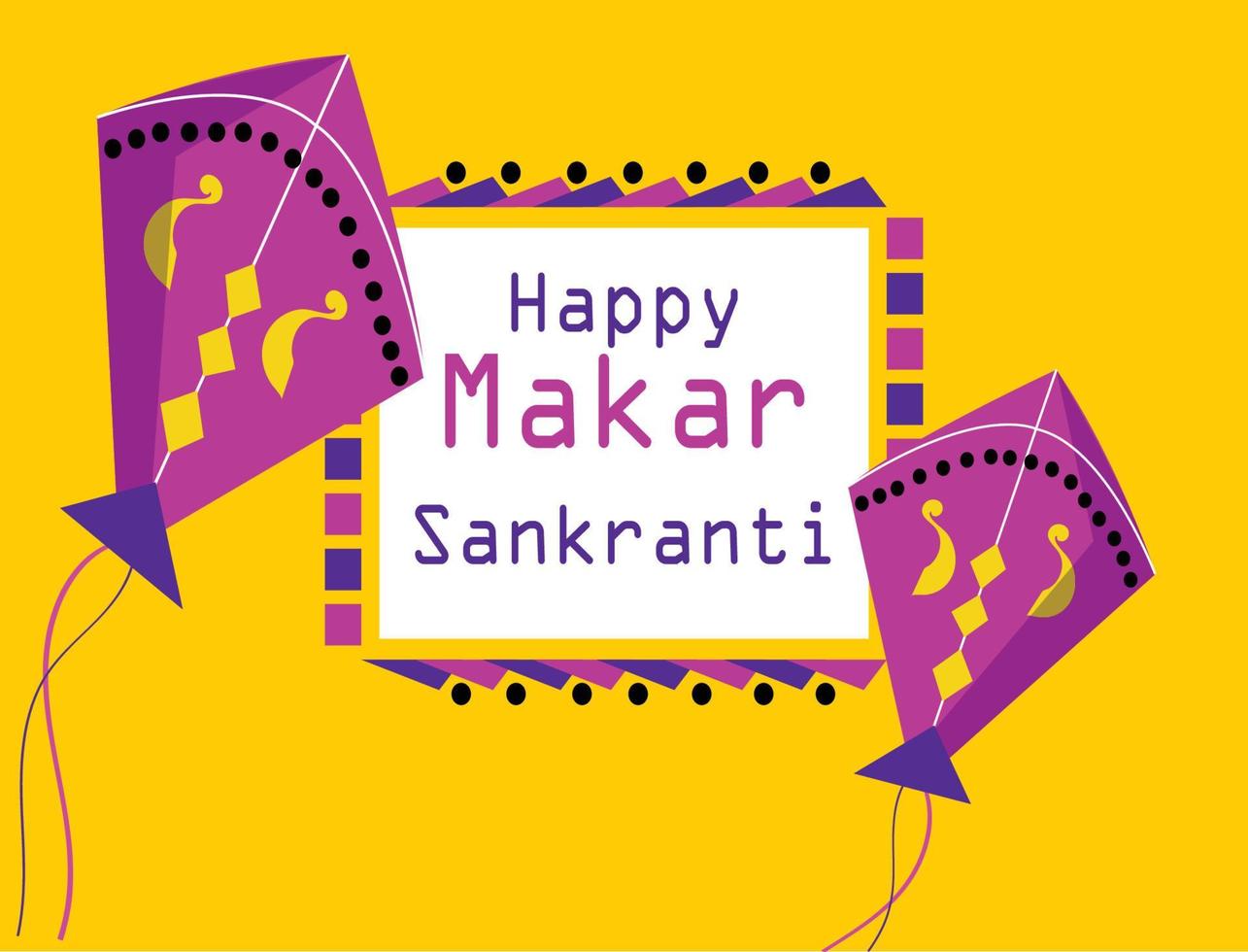 Colorful Background Happy Makar Sankranti vector