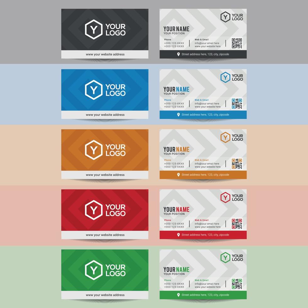 Simple Business Card Minimal Professional Visiting Card vector