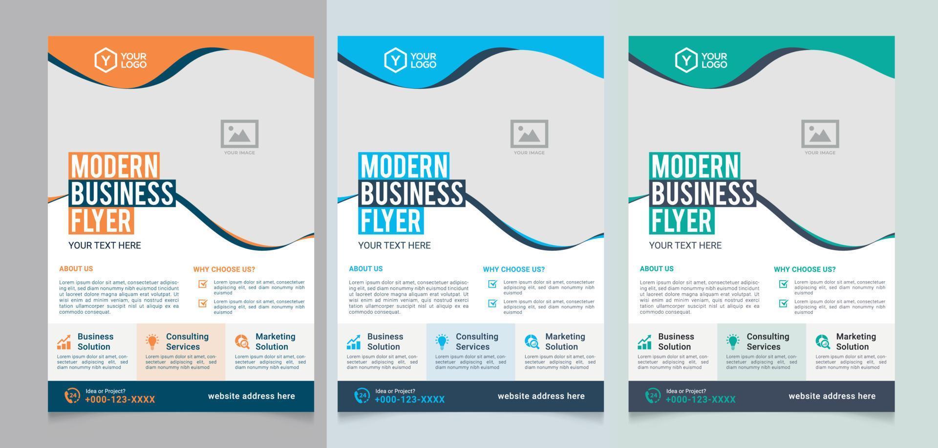 Minimal Business Poster Professional Brochure A4 Flyer vector