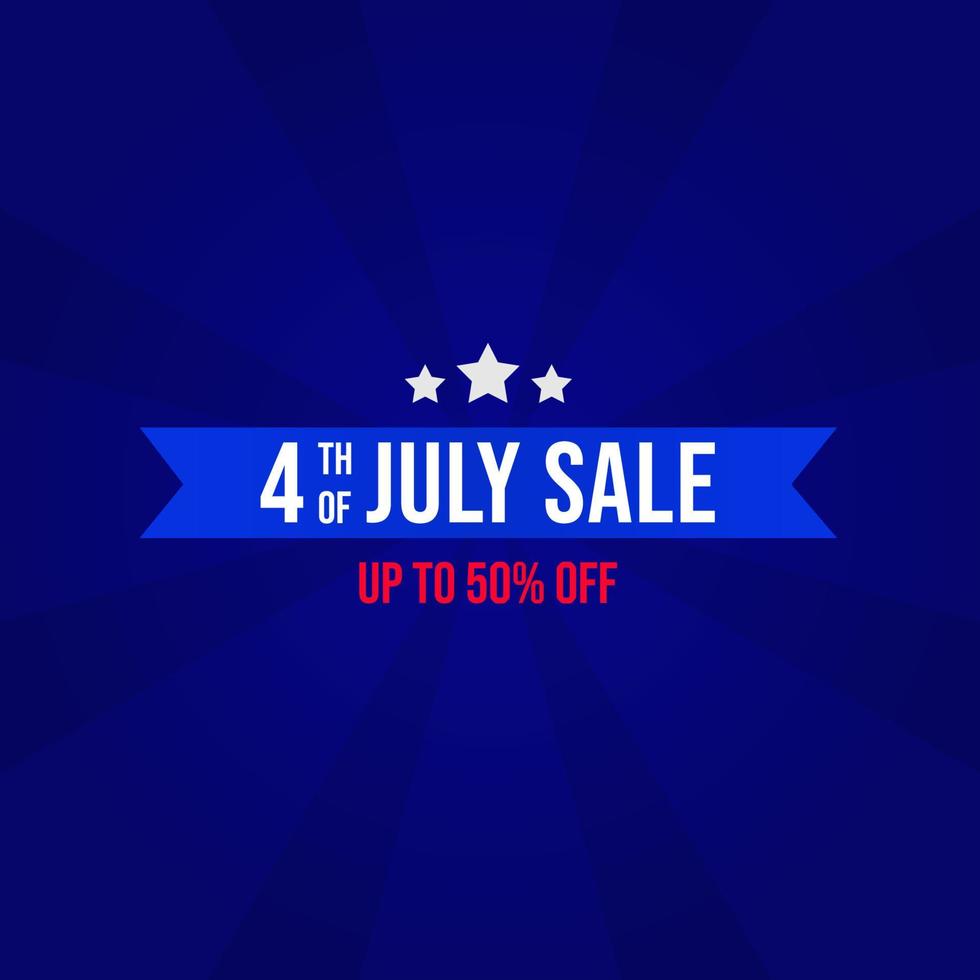 4th of July Sale independence day. suitable for social media. Vector illustration.
