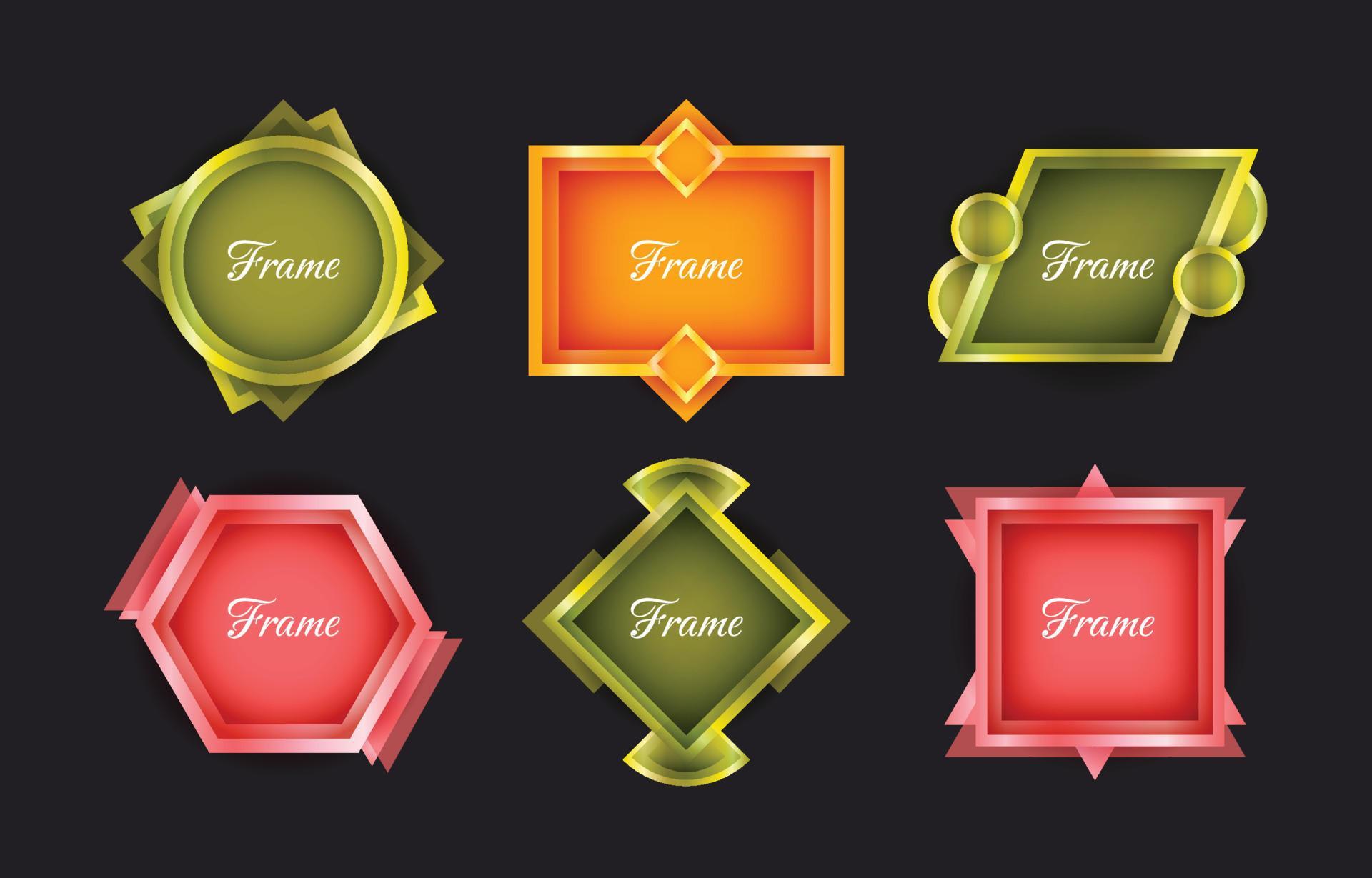 Decorative Geometric Frame Template Set 4964983 Vector Art at Vecteezy