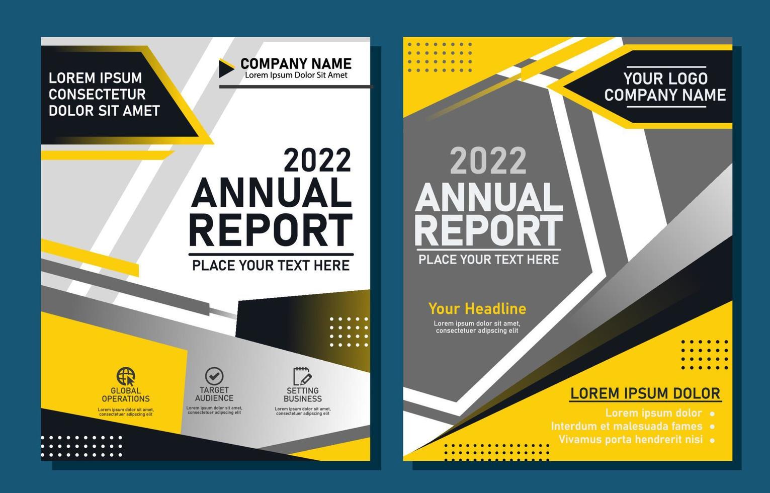 Modern Abstract Business Annual Report Cover vector