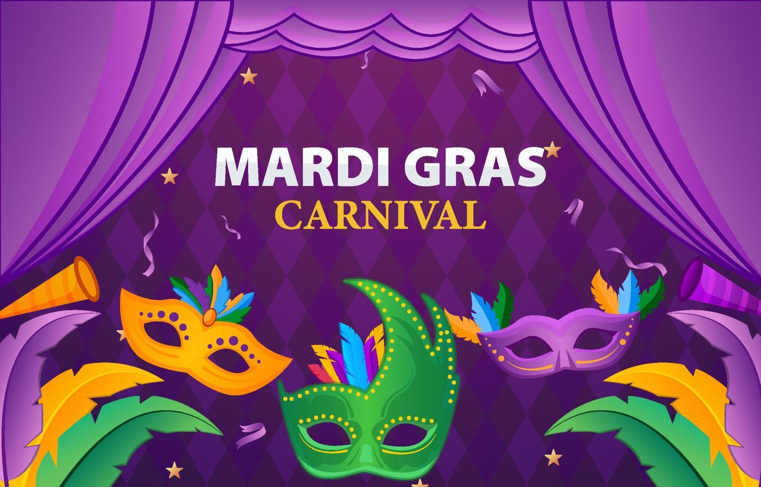 fondo de mascaradas de mardi gras vector