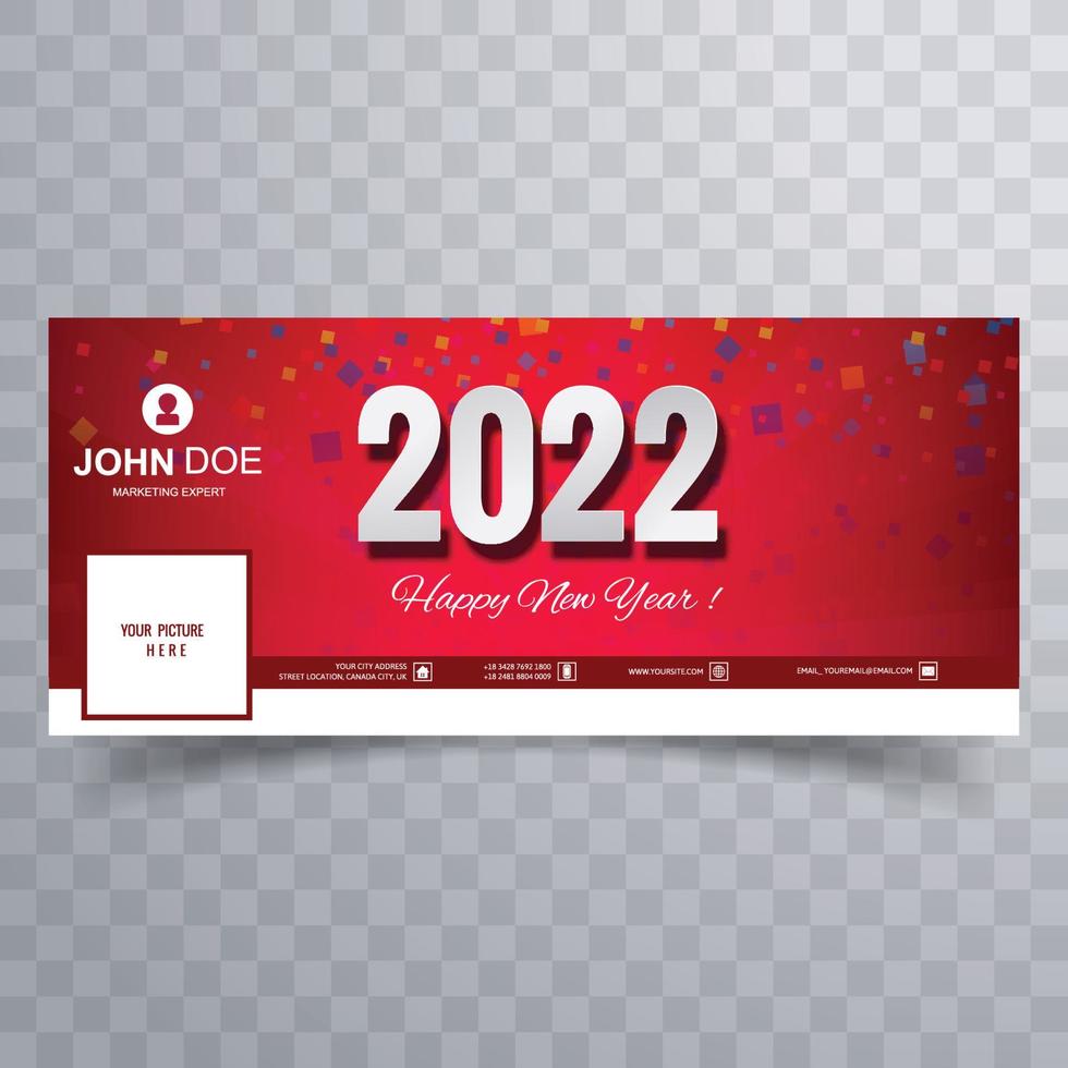 Beautiful 2022 happy new year design vector