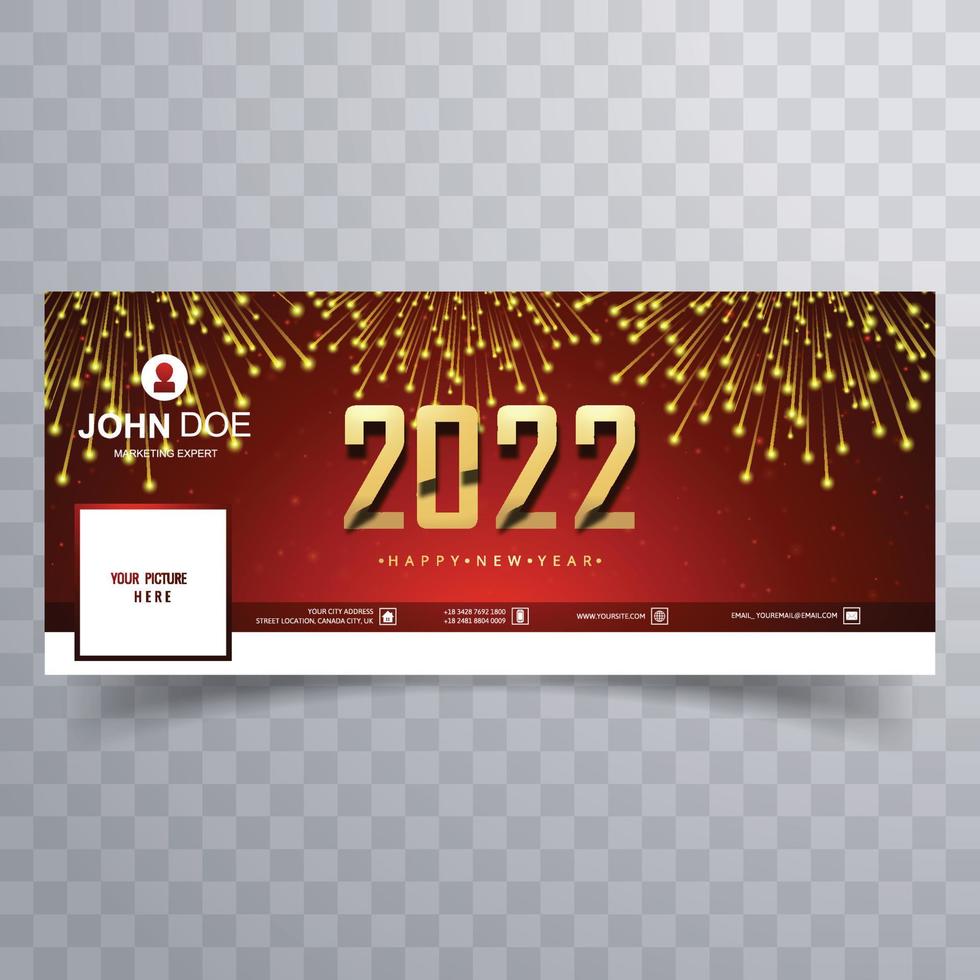 Beautiful 2022 happy new year design vector