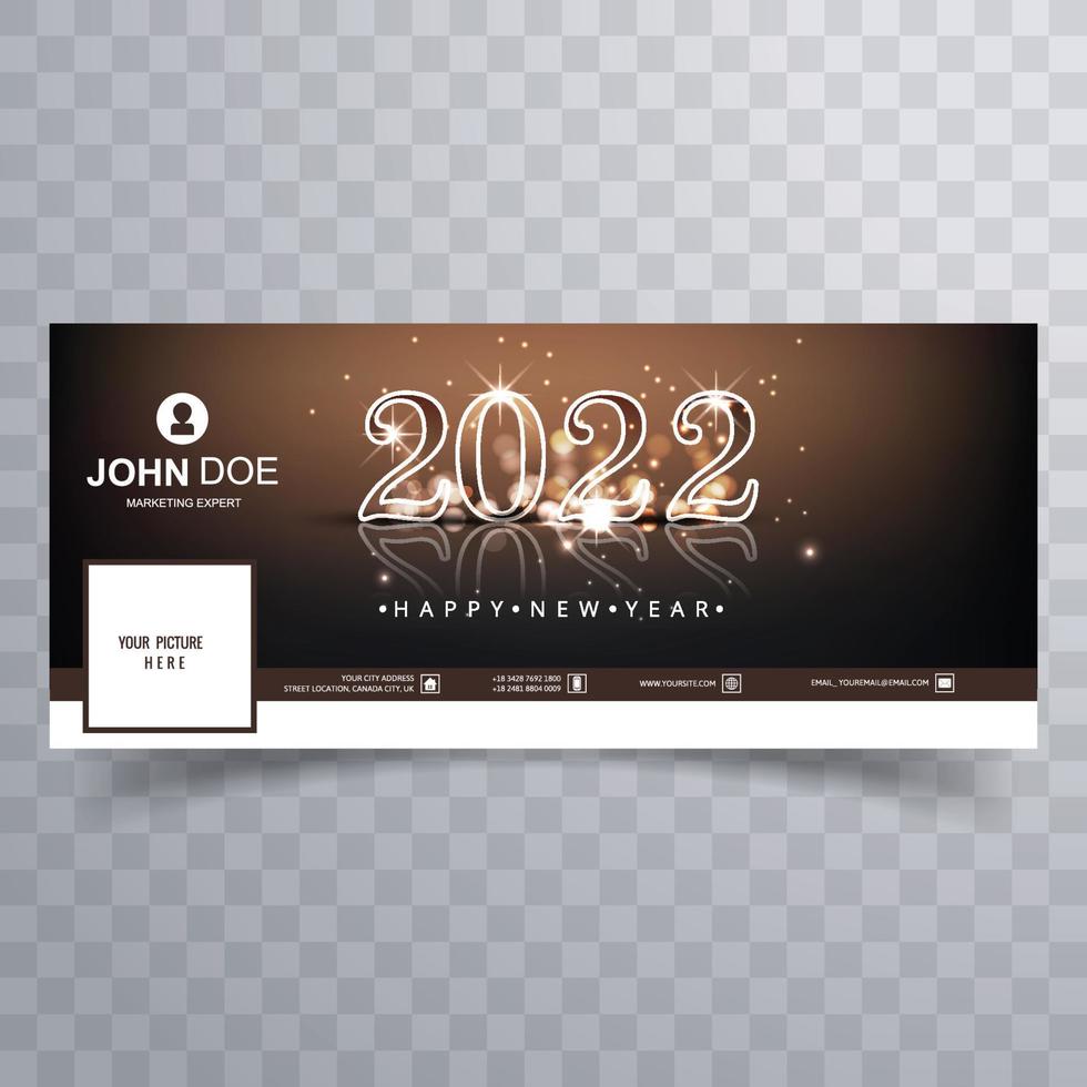 Beautiful 2022 happy new year design vector