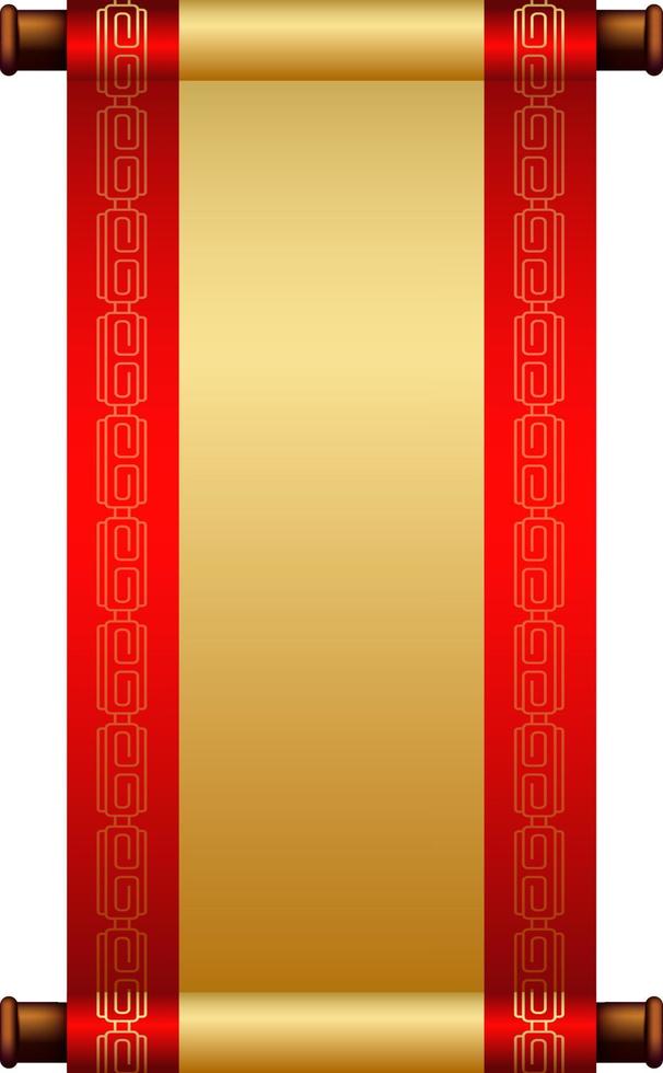 Chinese scroll illustration with place for your text vector