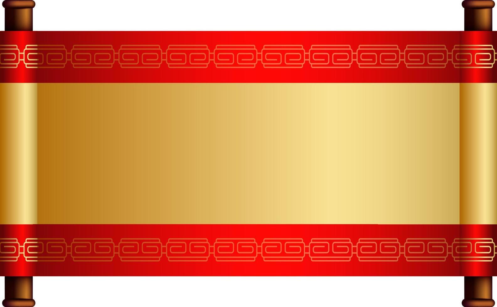 Chinese scroll illustration with place for your text vector
