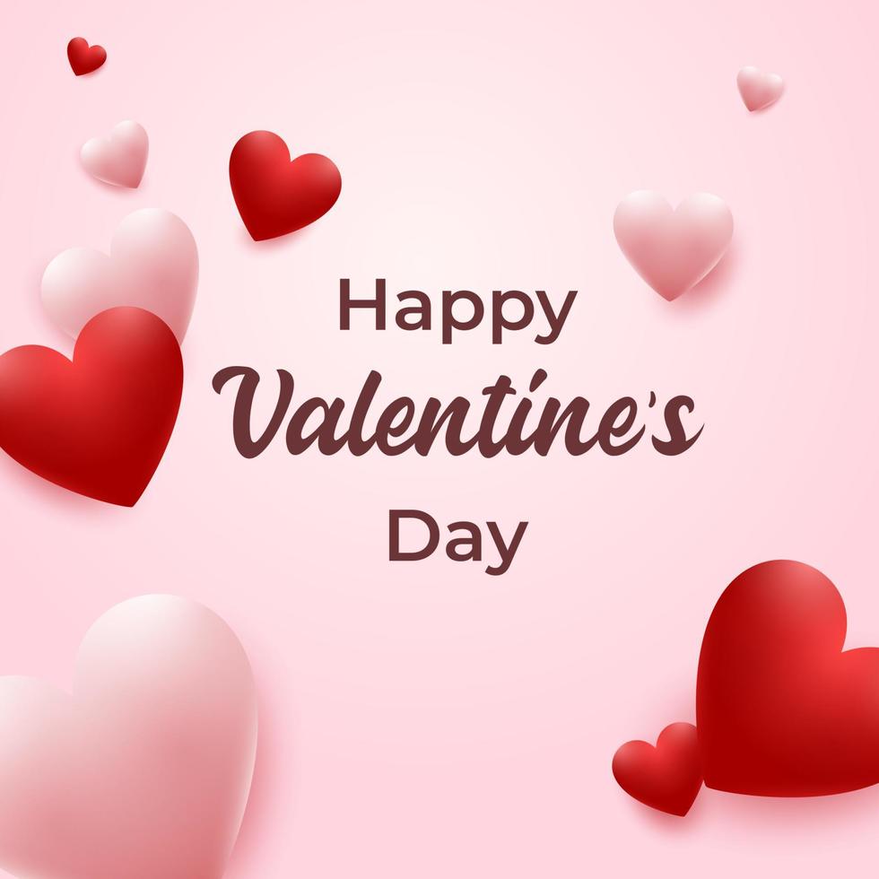 Happy valentine's day greeting card vector