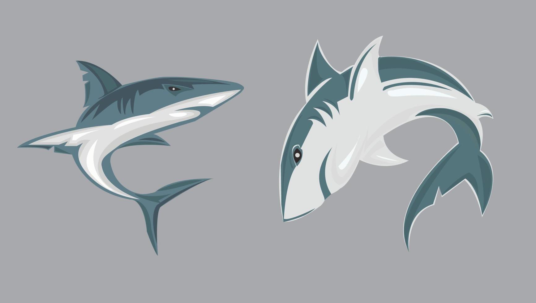 Danger Shark Design Logo Icon vector