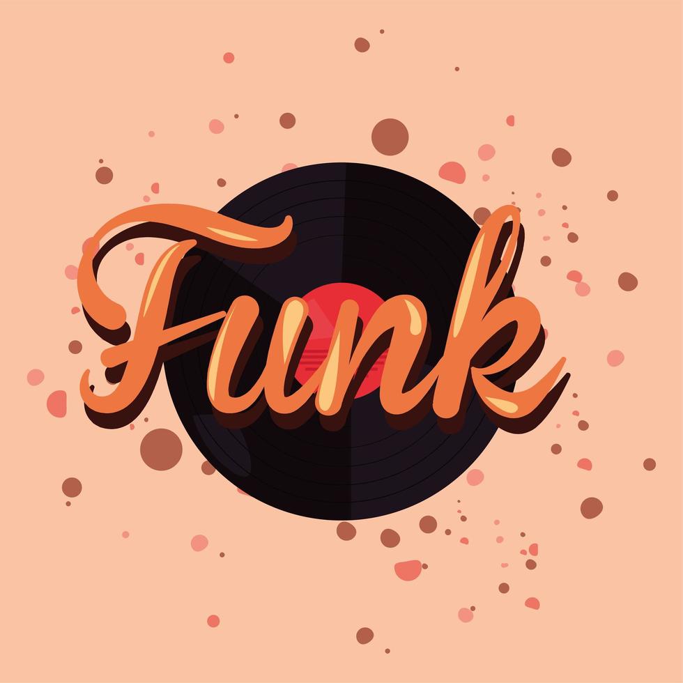 Funk y diseño de vectores de vinilo puntiagudo.