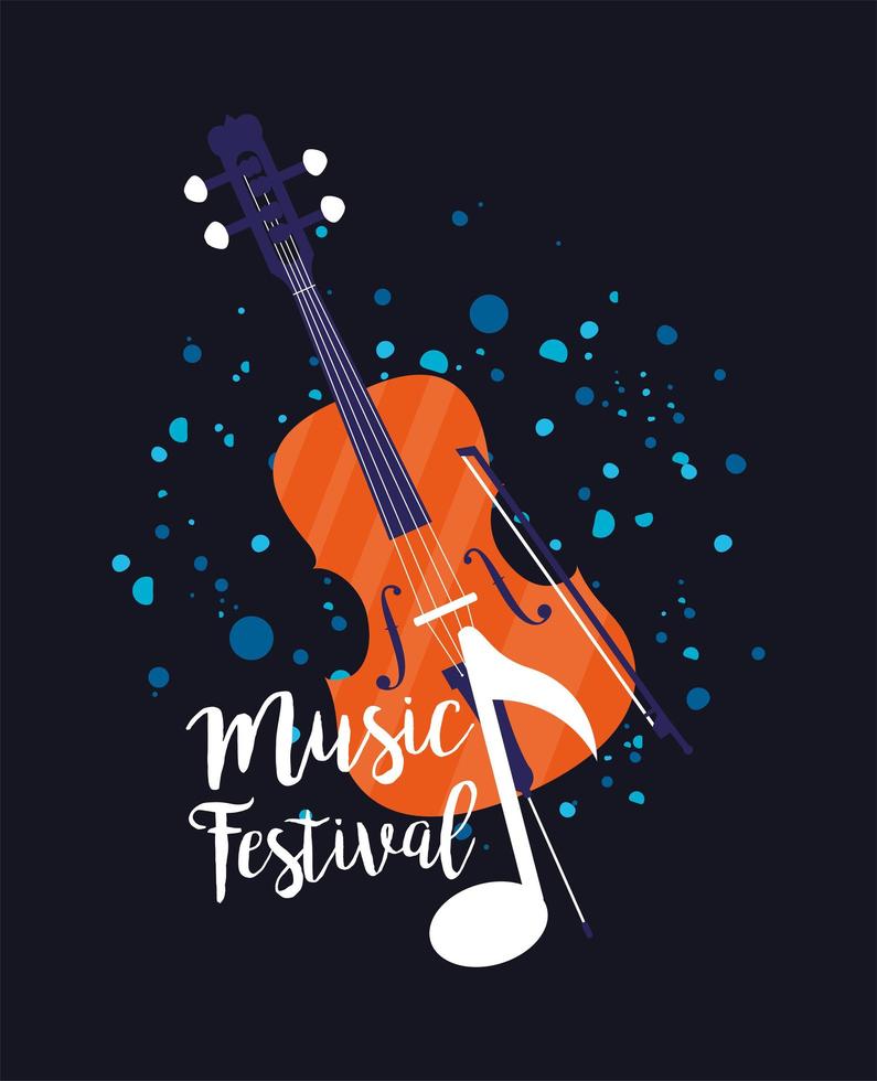 cello instrument of music festival vector design