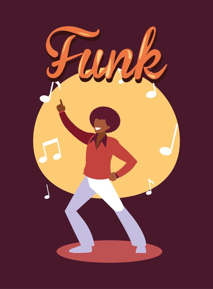 Music dancer and notes vector design