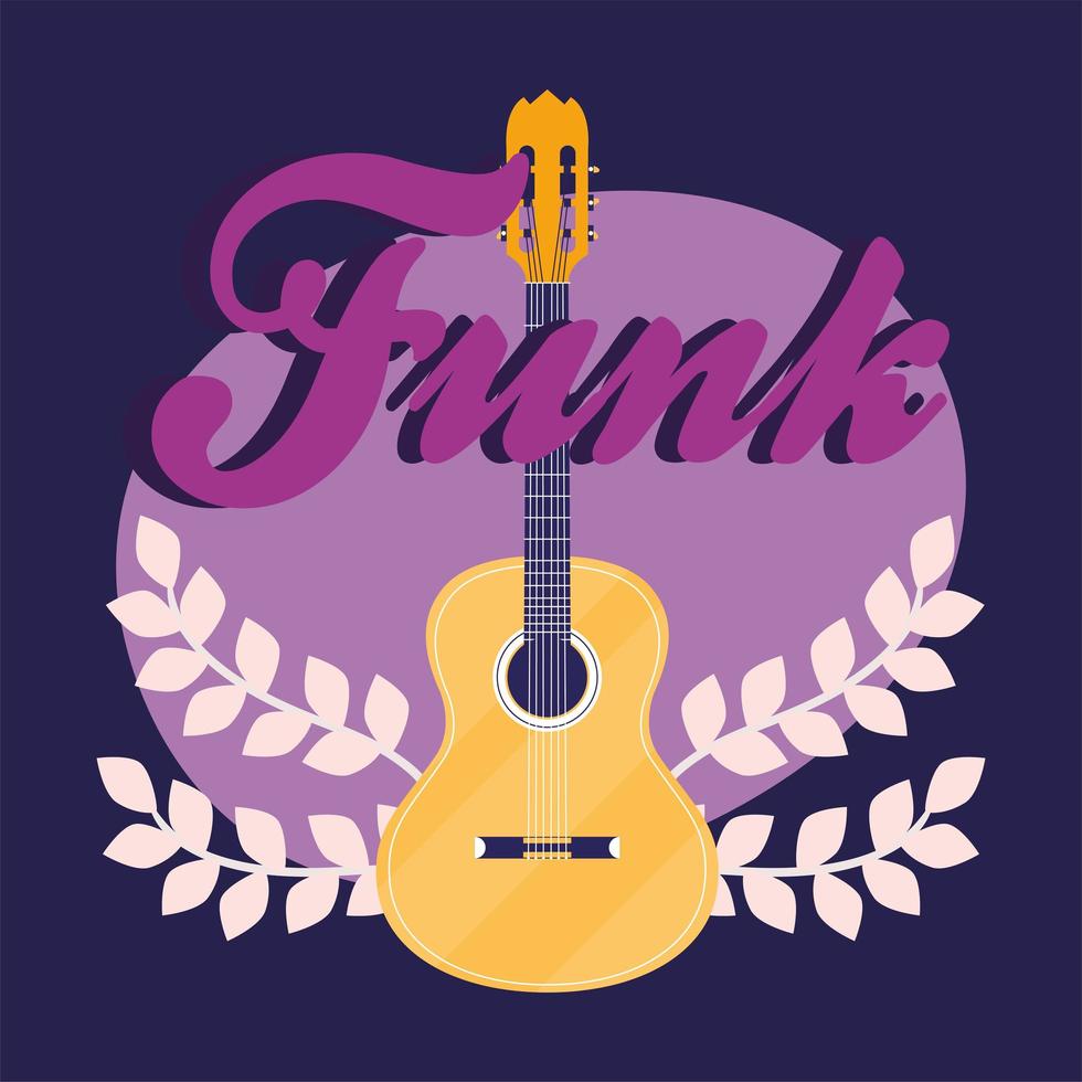 Funk and guitar instrument vector design