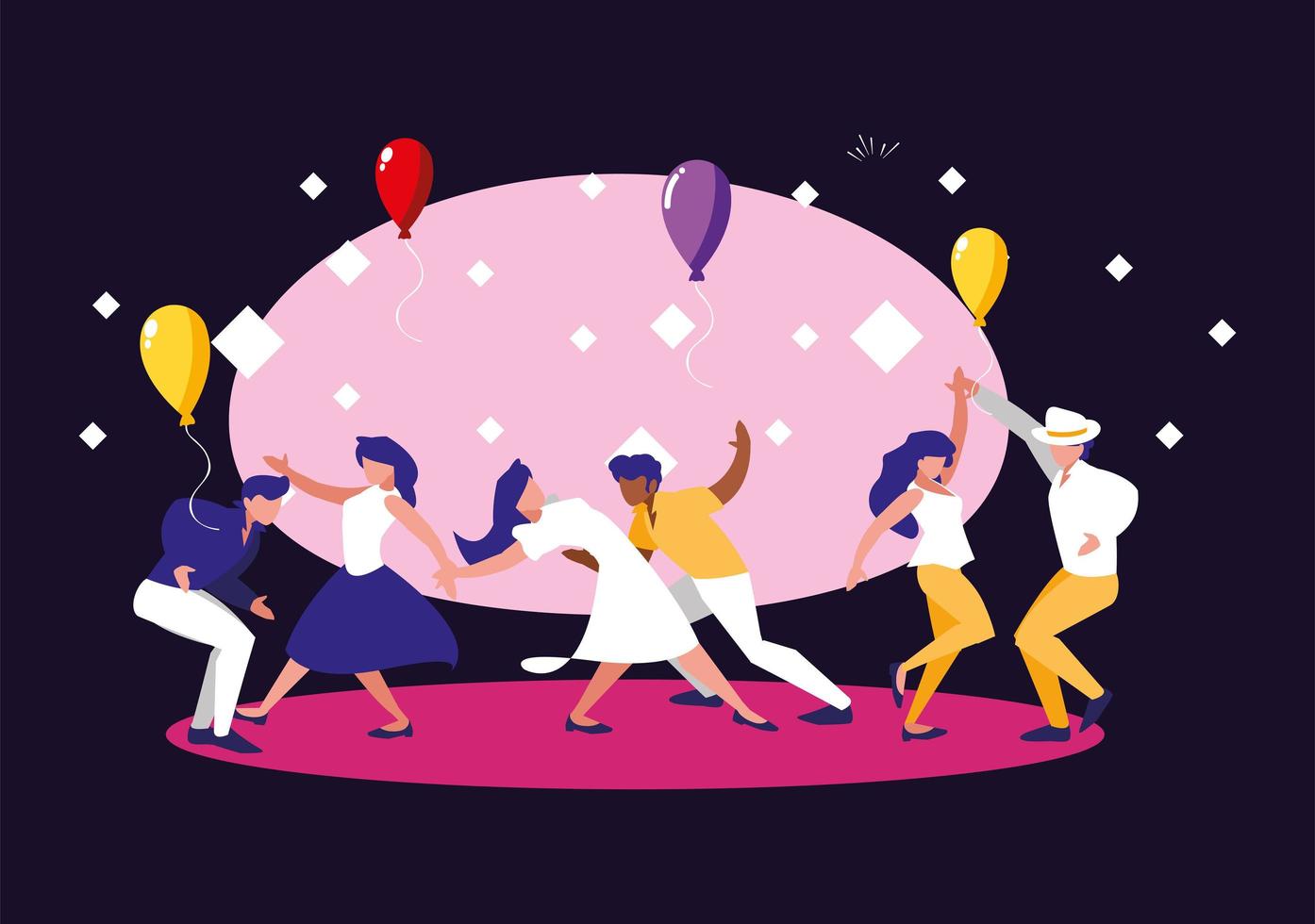 Music festival dancers vector design