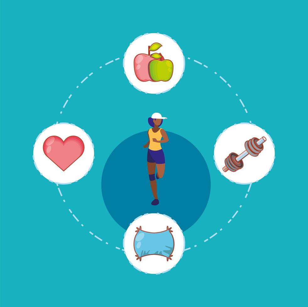 Woman running vector design