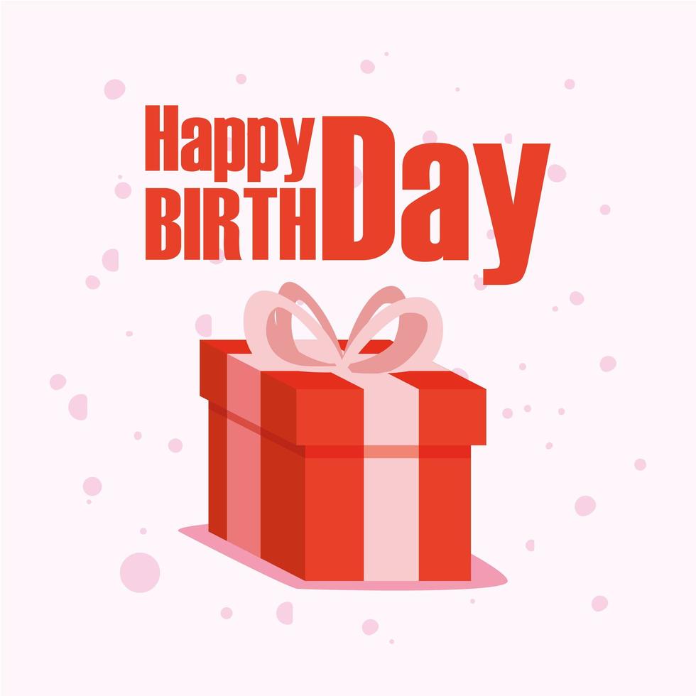 Happy birthday gift vector design