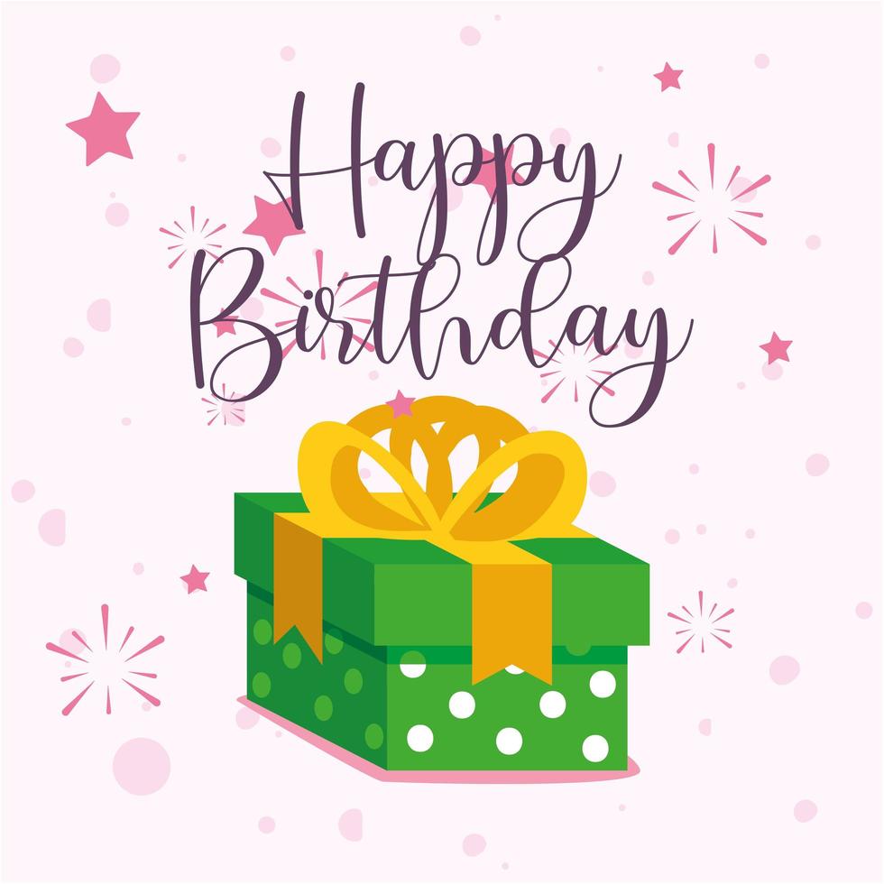 Happy birthday gift vector design