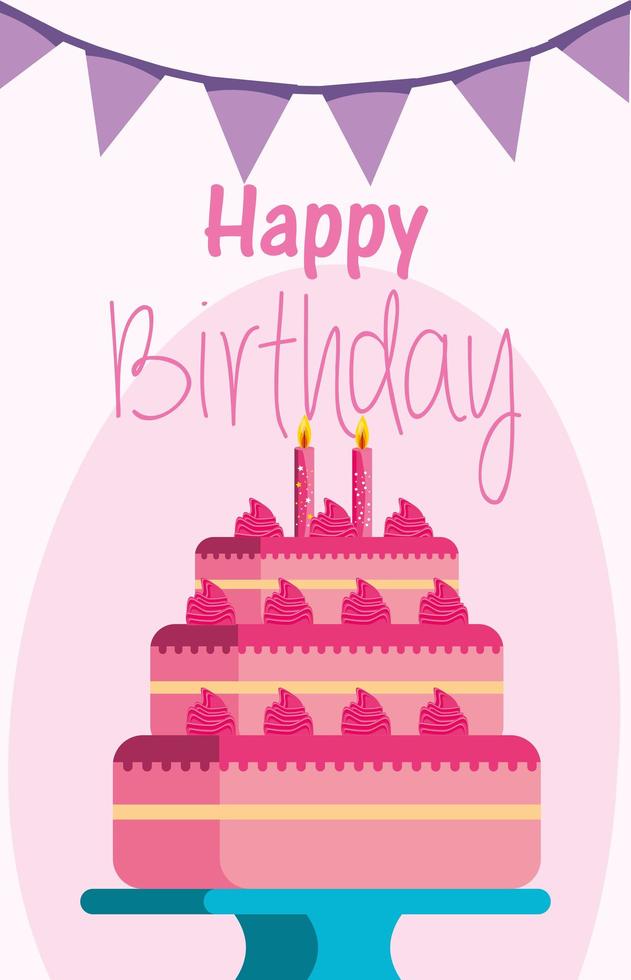 Happy birthday cake vector design 4965602 Vector Art at Vecteezy