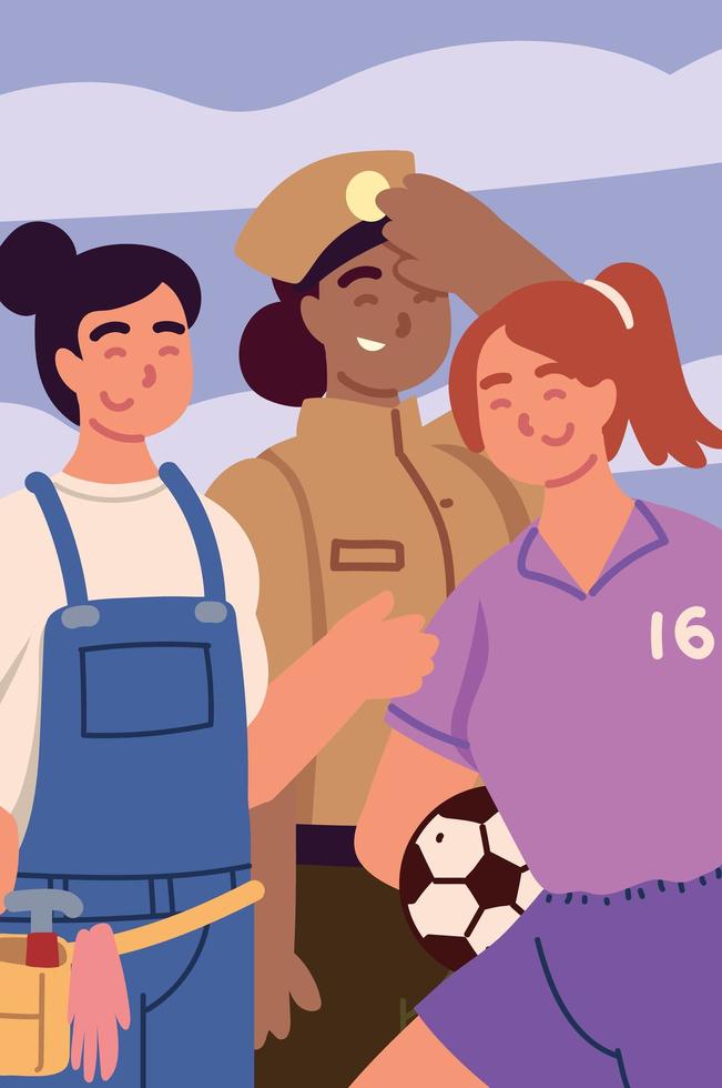 professional women workers vector