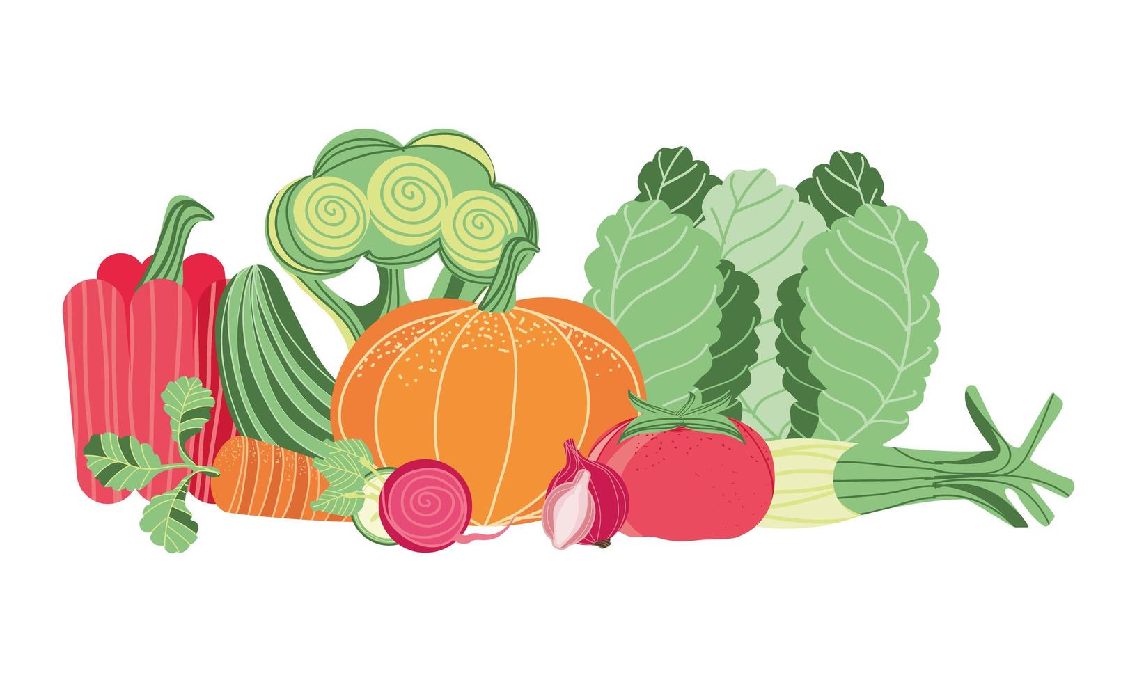 verduras comida fresca vector