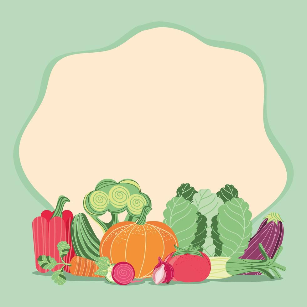 vegetables healthy food vector
