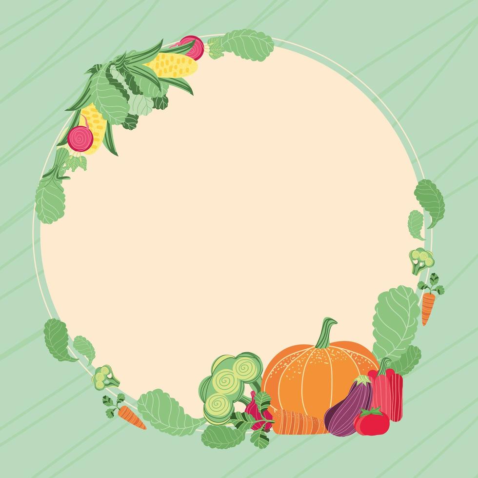 banner de nutrición de verduras vector