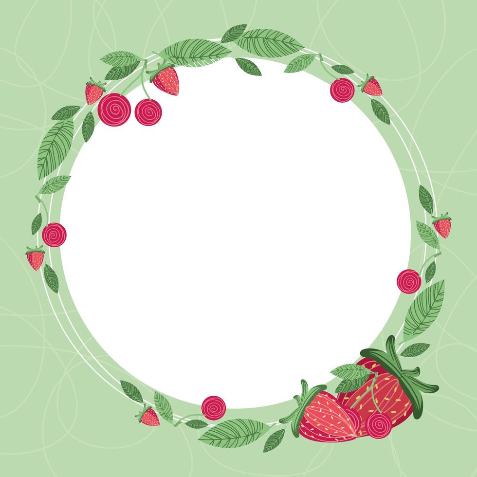 fruits fresh and leaves vector