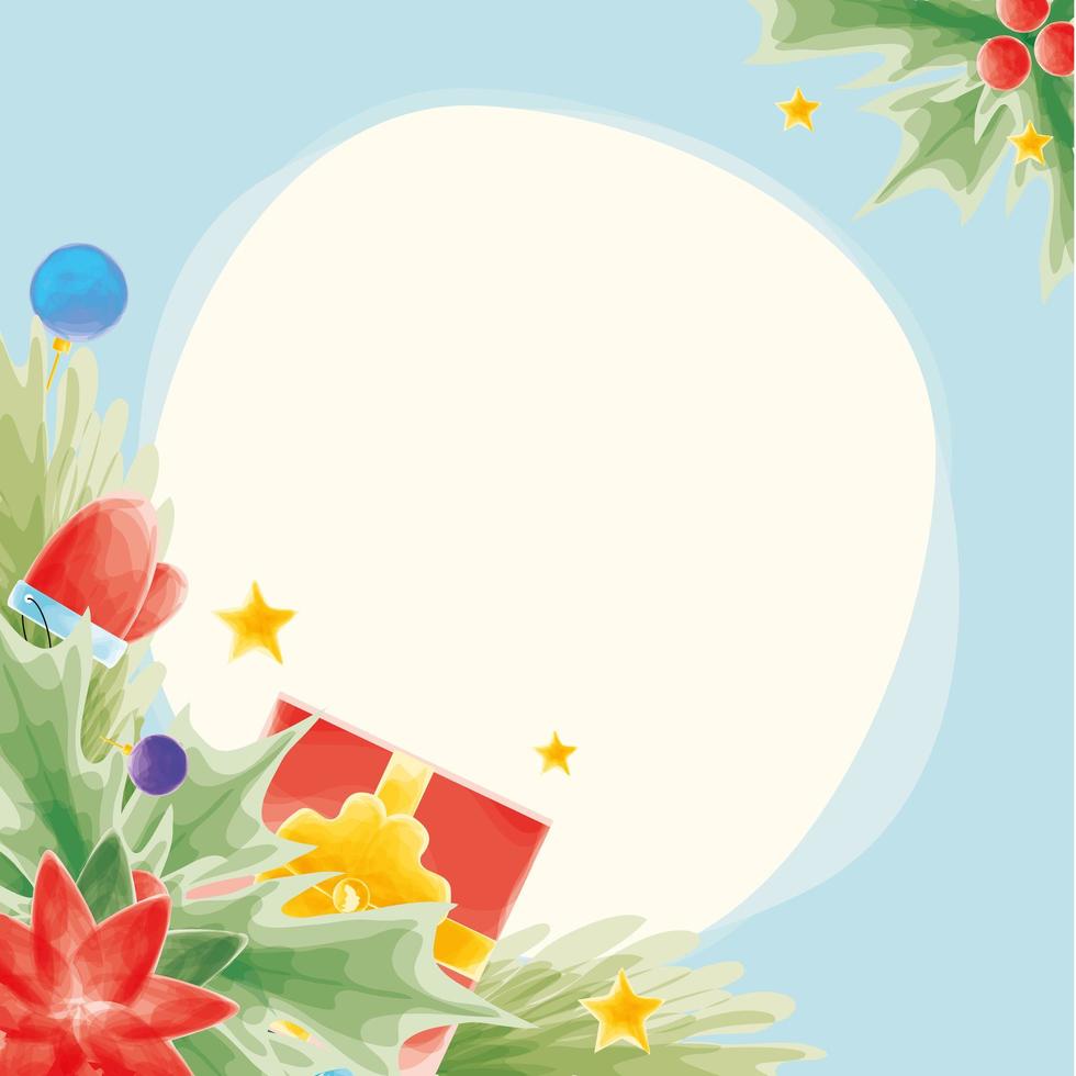 christmas greeting card vector