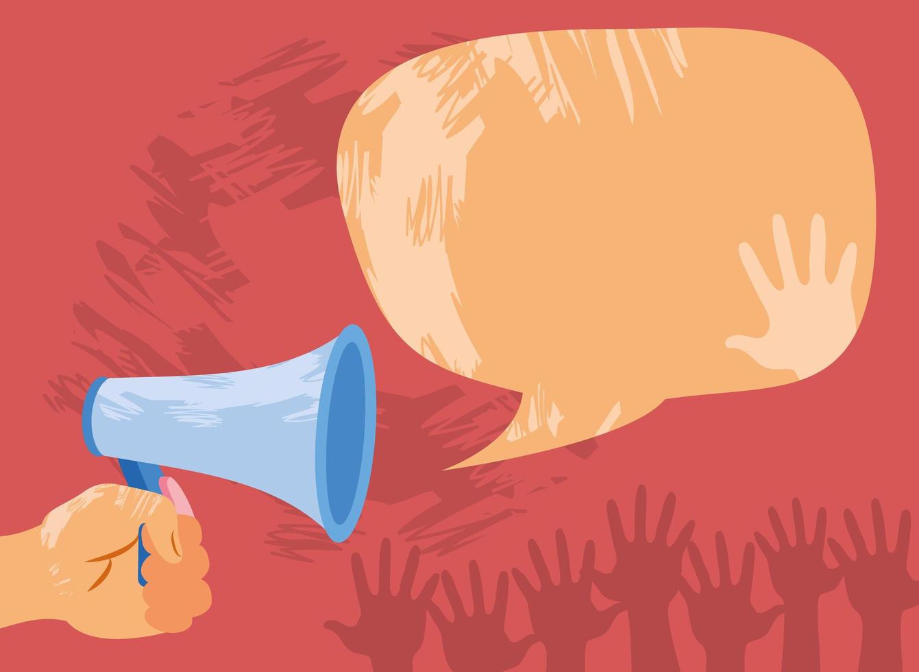 human rights protest vector