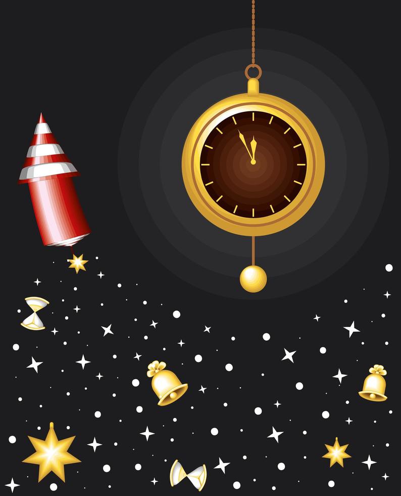 new year time vector