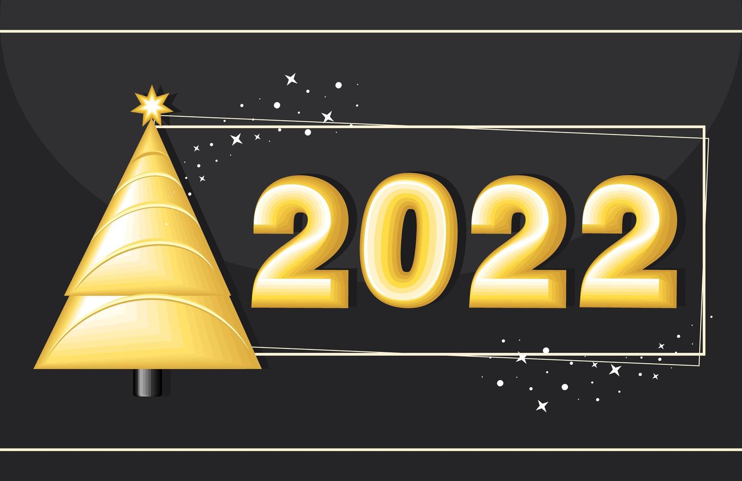 cartel de año nuevo 2022 vector