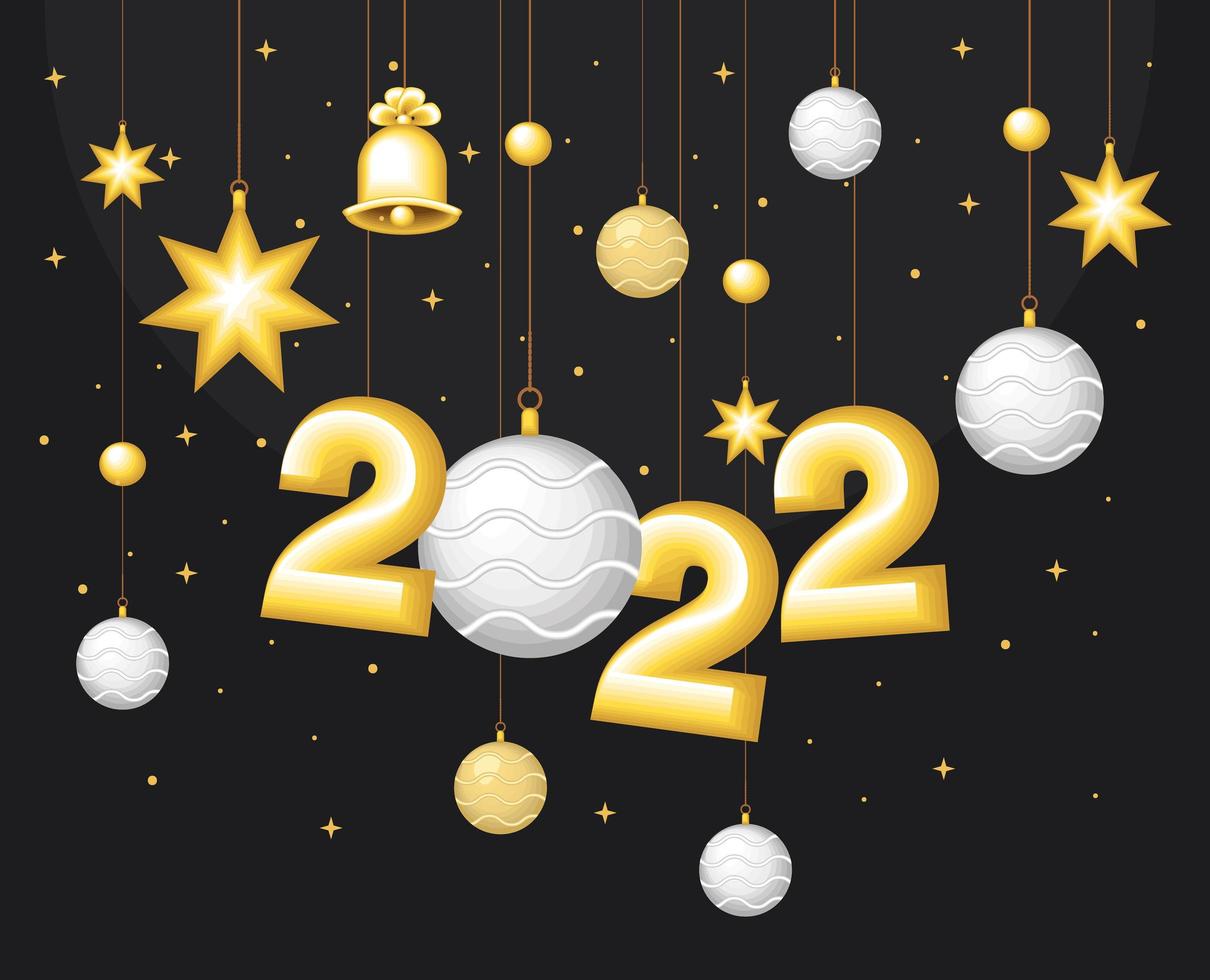 año nuevo 2022 festivo vector