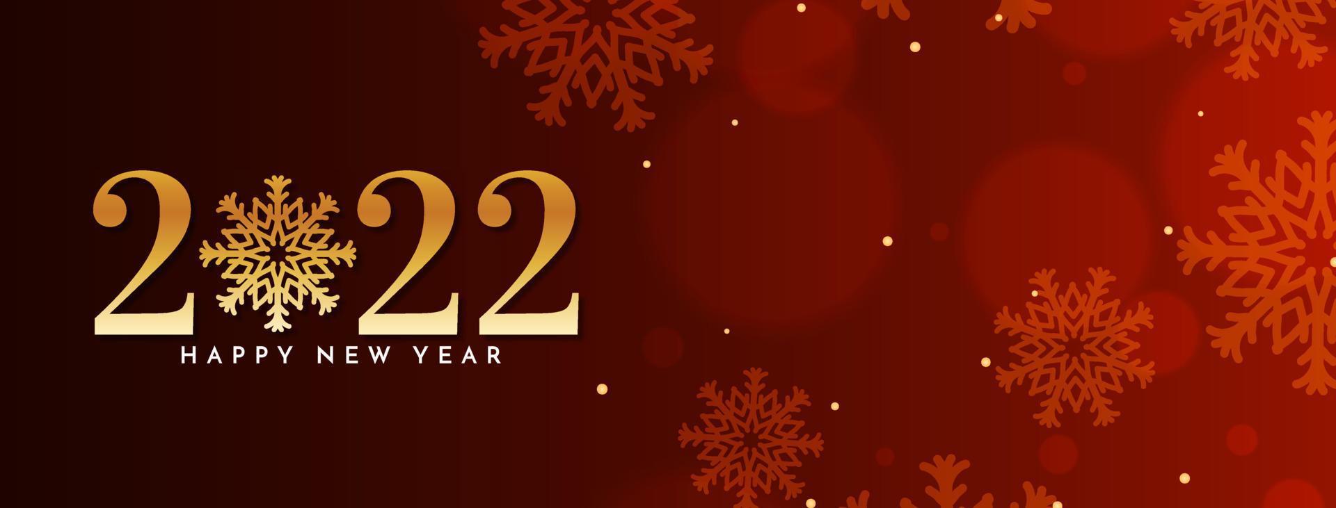 Happy new year 2022 modern red banner design vector