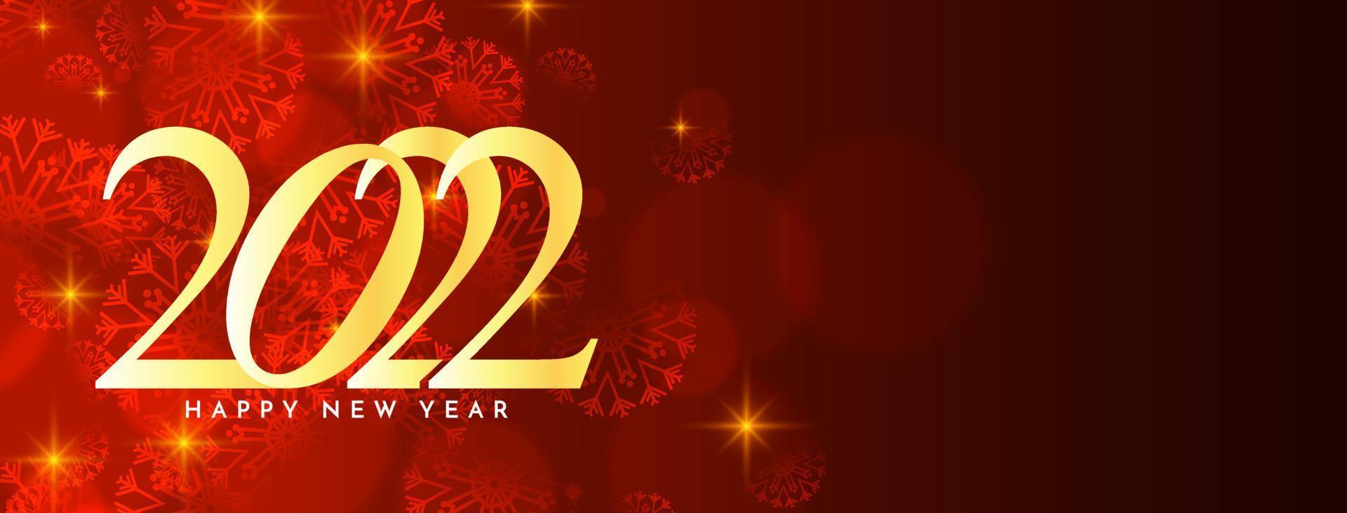 feliz año nuevo 2022 diseño de banner de texto dorado vector