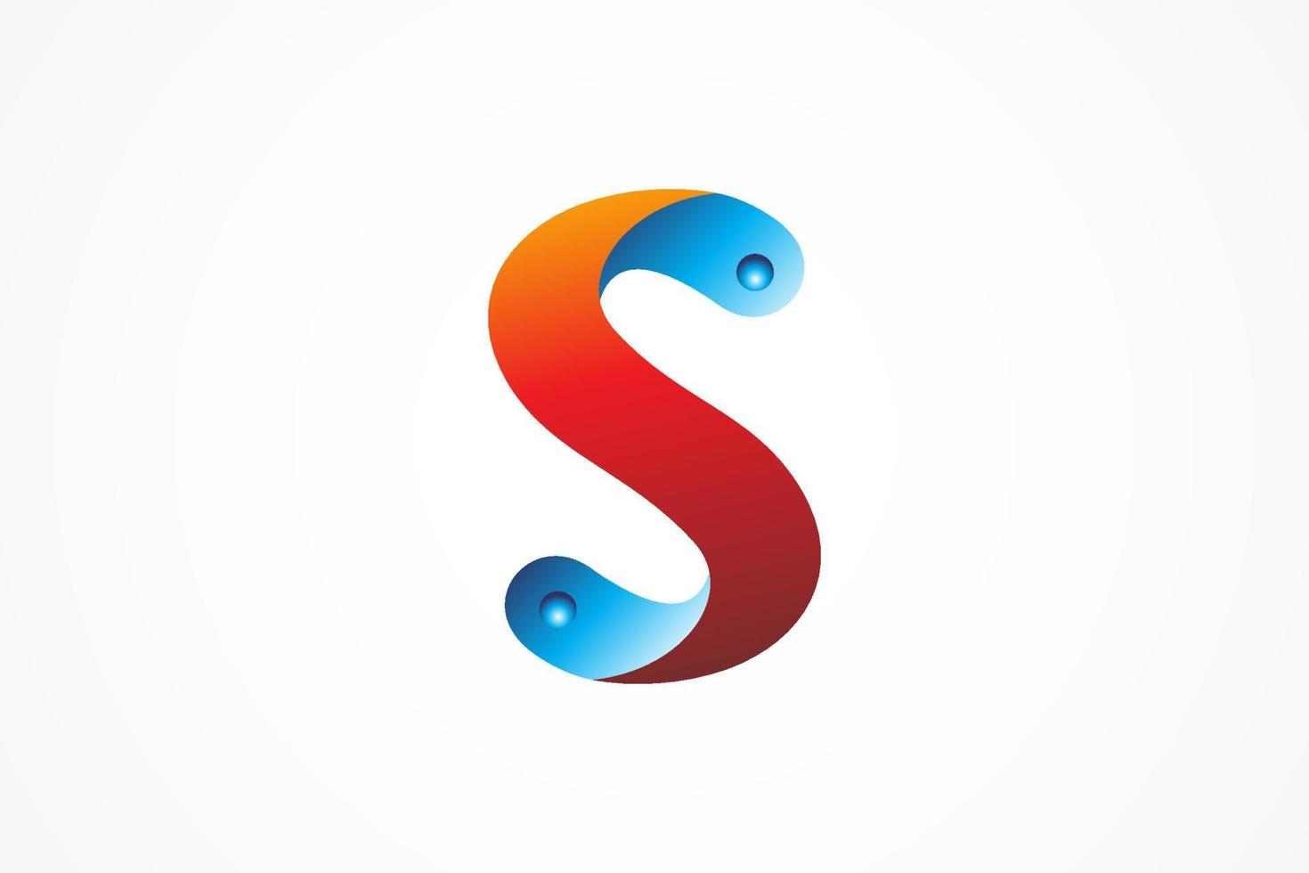 colorful letter s logo vector