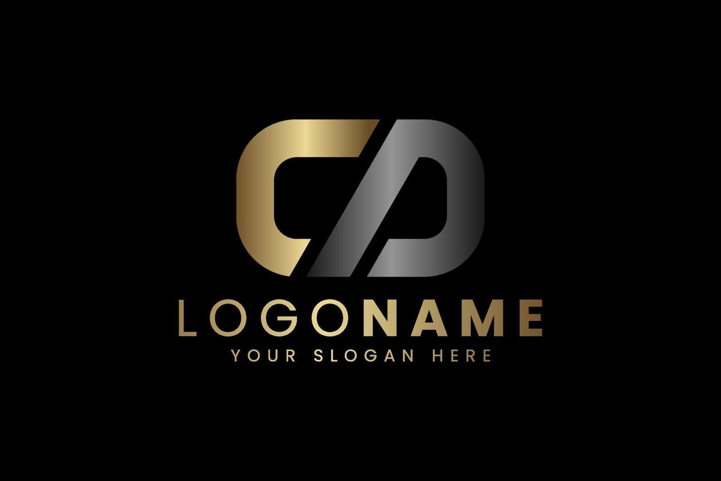 Letter CD Infinity logo vector