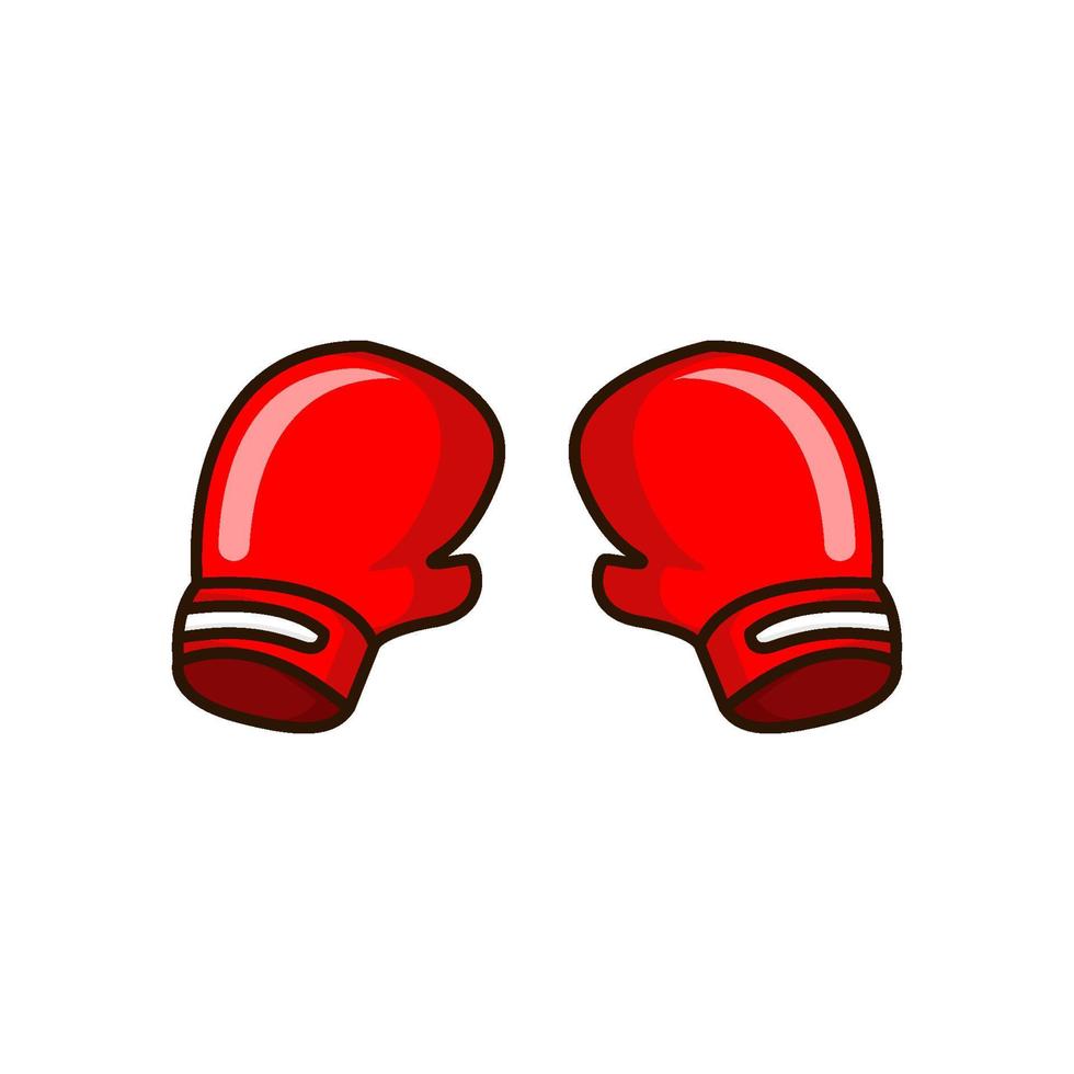 Un par de guantes de boxeo ilustración, vector de guantes de boxeo, guantes de boxeo diseño aislado sobre fondo blanco.
