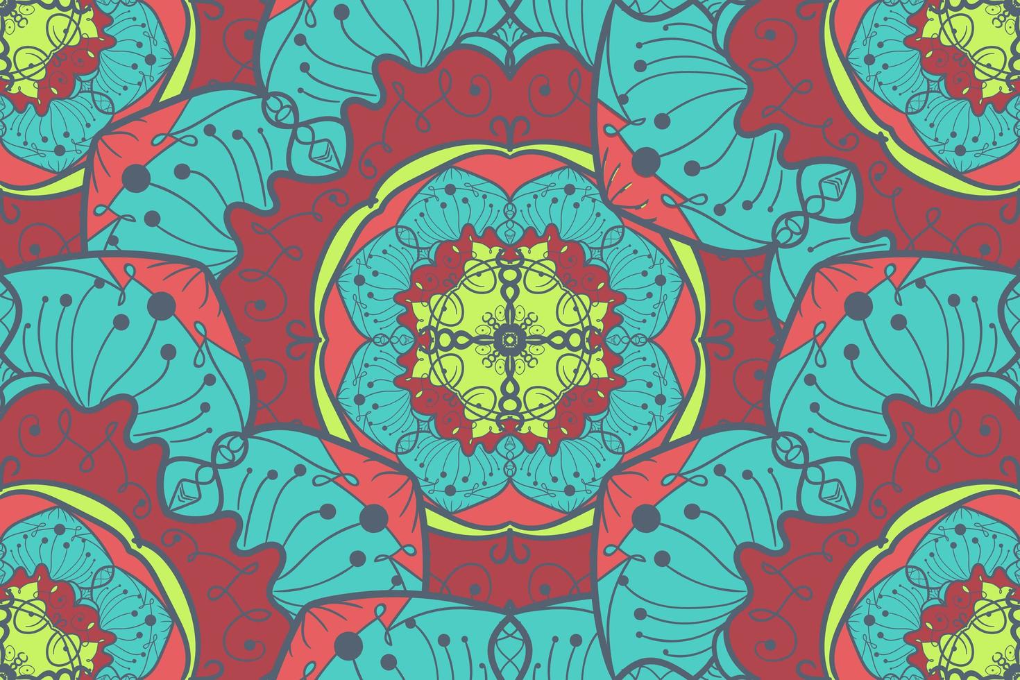 Mandala Seamless Pattern vector