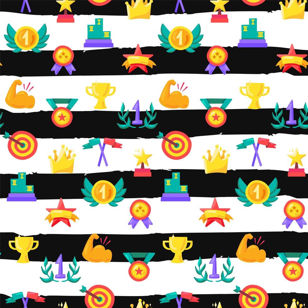 Color awards seamless vector pattern