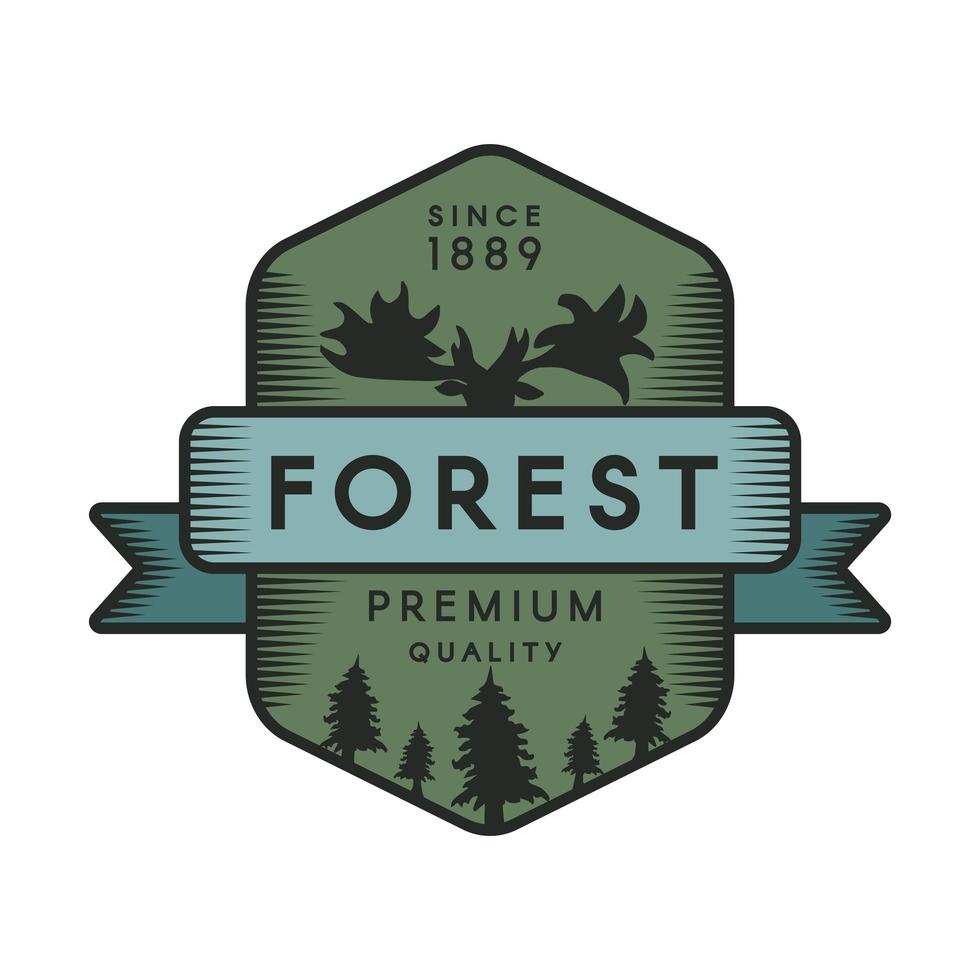 Forest color logo template vector