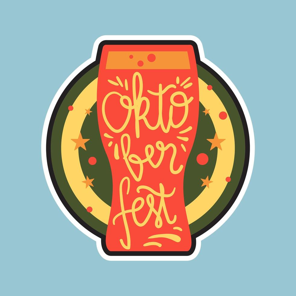 Oktoberfest Lettering Badge vector