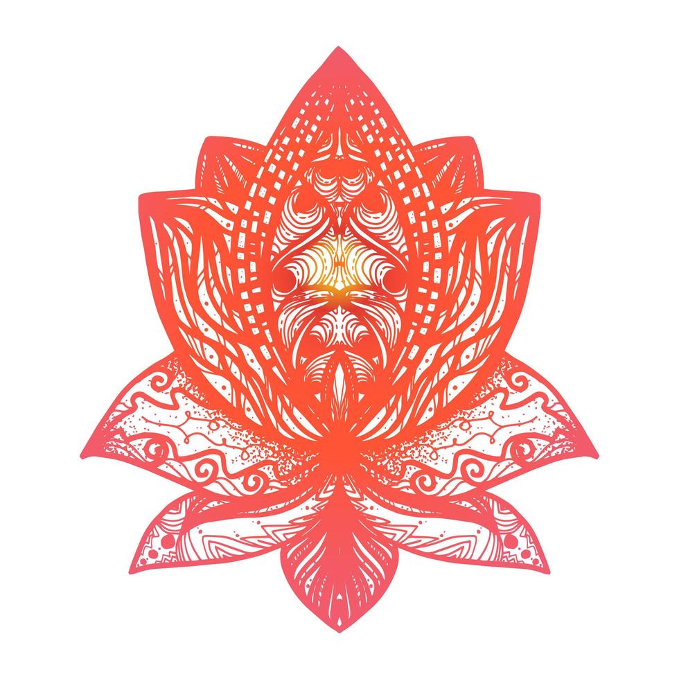 Flower Lotus Tattoo vector