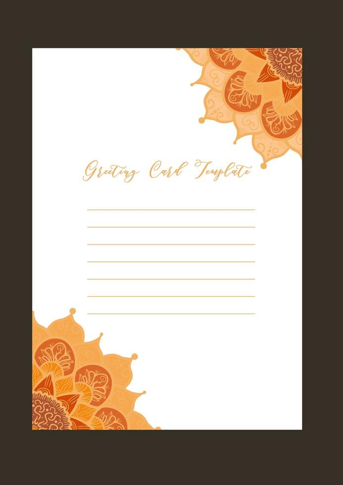 Mandala vintage template card vector