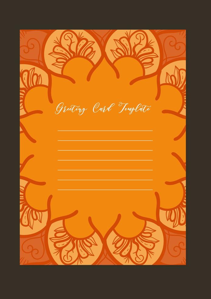 Mandala vintage template card vector